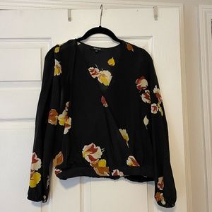 Madewell silk wrap top